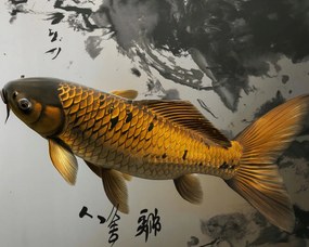 Poszter 50x40cm Csendes koi hal