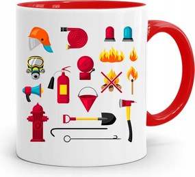 Piros Bögre Tűzoltónak Az Én Arzenálom Ajándék nyomtatott fényképpel