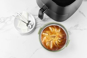 Üveg sütőforma forrólevegős fritőzhöz 20,5x19,5 cm – Lékué