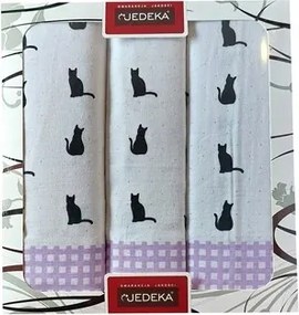 Konyhai Törlőkendő Szett 3db 50x70 Pamut 100% Macskák 05