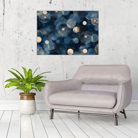 Kép - Kék-arany gyűrűk (70x50 cm)
