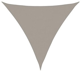 világosszürke háromszög alakú HDPE napvitorla 160 g/m² 6x6x6 m