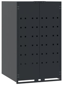 antracit acél tároló 4 szemeteskukához 276 x 79 x 117 cm