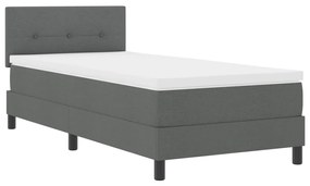 Boxspring Ágy Mattal Sötétszürke 80x200 cm Szövet