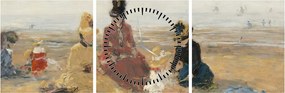 Kép - Eugène Boudin, On the Beach, Trouville, reprodukciók (órával) (90x30 cm)