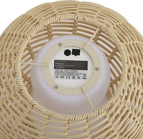 Kültéri asztali lámpa bézs 30 cm LED-del, USB-C-vel tölthető IP44 - Oli