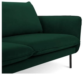 Sötétzöld bársony kanapé 230 cm Vienna – Cosmopolitan Design