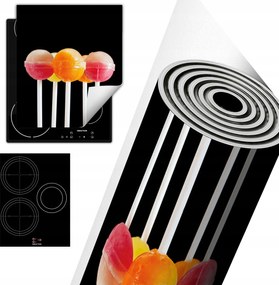 Tűzhelyvédő Szőnyeg Asztali Dekoráció 45x52 fekete nyalóka