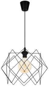 Csillár zsinóron GALL 1xE27/60W/230V fekete