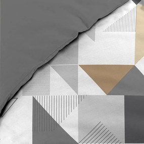 Fehér-szürke kétszemélyes hosszabbított mikroszálas ágyneműhuzat 240x220 cm Trigone – douceur d'intérieur