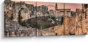 Kép - Gravina, Puglia, Olaszország (órával) (90x30 cm)