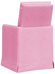 Étkező Székek 2 pcs Rózsaszín 57 x 67 x 98 cm szövet