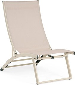 Bézs fém kerti napozóágy Taylor – Bizzotto