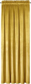 Bársony függöny szalag Gyönyörű Mustár 140x250