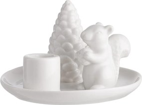 SYLVAN SPIRIT porcelán gyertyatartó, mókus 8cm