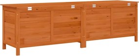 vidaXL barna tömör fenyőfa kerti tárolóláda 198,5 x 50 x 56,5 cm