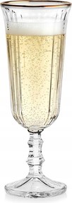Pohár Csíkos Vonalak Arany pezsgő prosecco pezsgő 120 ml