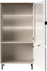 Alacsony vitrin, kasmír/castello tölgy, EYCO 1D1W