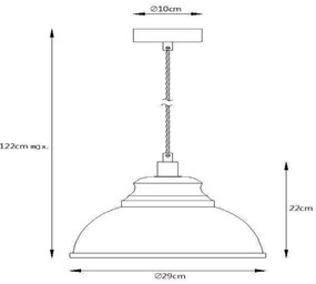 Lucide 34400/29/68 - Függeszték ISLA 1xE14/40W/230V kék