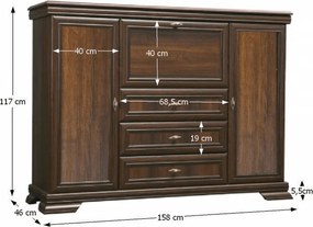 komód bárszekrénnyel, samoa king, KORA KK6P