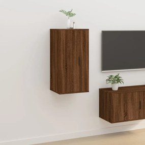 barna tölgy színű fali TV-szekrény 40x34,5x80 cm