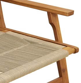 Kerti Pad Bézs 76x122x73 cm Tömör Akácfából