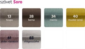 Ülőgarnitúra, sötét szürke/szürke Soro anyag, balos, kivitel, EMILY