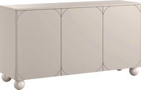 Sonatia II komód 150 cm háromajtós - kasmír / gömb lábak