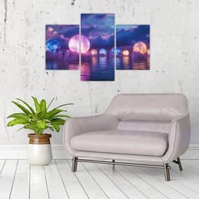 Kép - Bolygók a vízen (90x60 cm)