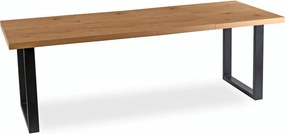 TOMAS bővíthető étkezőasztal 130–230 cm arany tölgy/fekete