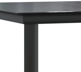 3 részes barna polyrattan kerti étkezőgarnitúra párnával