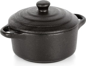 Sütőtál 300 ml Porcelán fekete Vilde fedéllel