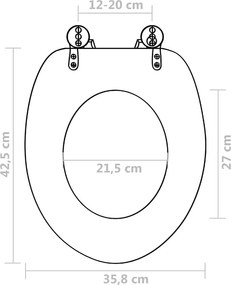 Egyszerű tervezésű barna MDF WC-ülőke