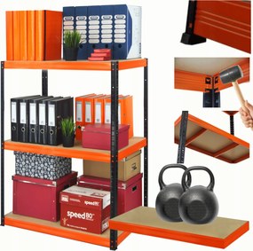 Tárolószekrény garázs fém állvány Helios 106x75x50cm 3Px275kg Pl