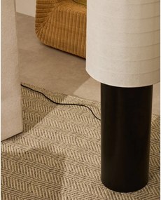 Fehér-fekete állólámpa textil búrával (magasság 142 cm) Dulan – Kave Home