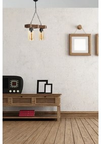 Láncos csillár JASMIN 2xE27/40W/230V barna/bézs