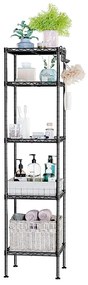Fürdőszobai 5 szintes tároló, 30 x 30 x 121 cm