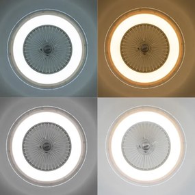 Brilagi - LED Dimmelhető lámpa ventilátorral RONDA LED/48W/230V fehér + távirányító