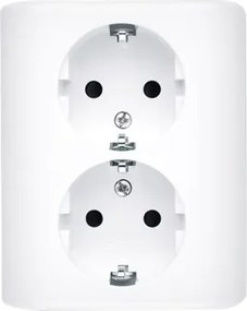 Simon 54 Dupla aljzat Schuko Skandináv Rekeszek Fehér EGSZ2SPZ