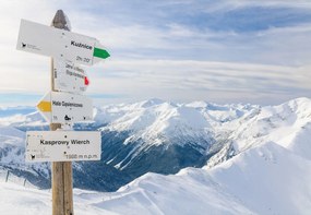 Tapéta vinil flizelin hegy Tátra Kasprowy Wierch téli ösvény 370x255cm