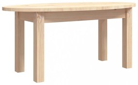 tömör fenyőfa dohányzóasztal 80x40x35 cm