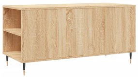 sonoma tölgy színű szerelt fa dohányzóasztal 102 x 44,5 x 50 cm