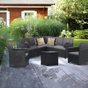 Claire IV 7 személyes kerti bútor garnitúra vigo tárolós asztallal