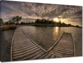 Vászonkép 90x60 Híd Dymaczewben