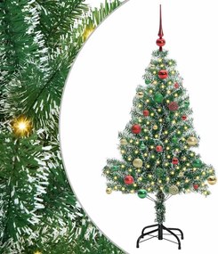 vidaXL Mű karácsonyi fa hóval borítva LED fényekkel 150 LED-del 150 cm