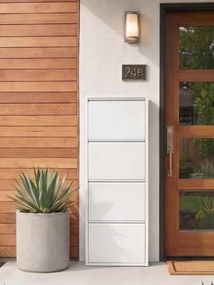 Fém cipősszekrény, fehér, 50 cm – TR307GLM1137