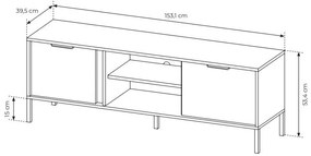 TV asztal/szekrény Lyran 2D (antracit + arany). 1071359