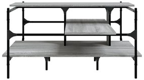 Szürke sonoma szerelt fa dohányzóasztal 100x100x48,5 cm