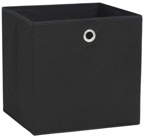 10 db fekete, nem szőtt tárolódoboz 32 x 32 x 32 cm