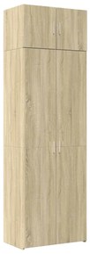 sonoma tölgy szerelt fa tárolószekrény 70 x 42,5 x 225 cm